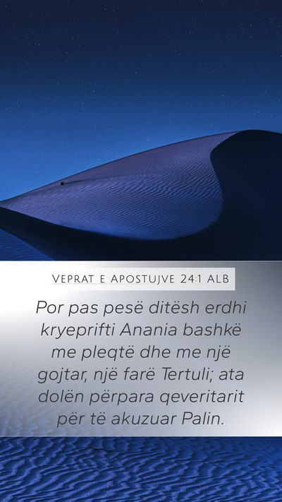 Veprat e Apostujve 24:1 ALB Bible Verse Image