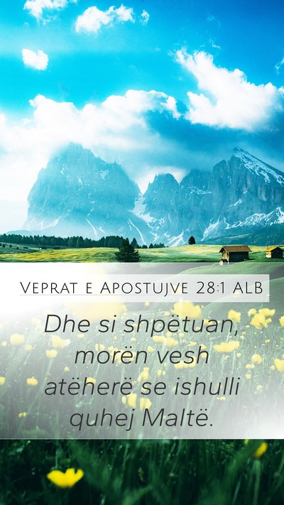 Veprat e Apostujve 28:1 ALB Bible Verse Image
