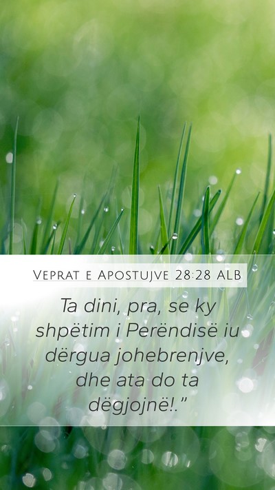 Veprat e Apostujve 28:28 ALB Bible Verse Image