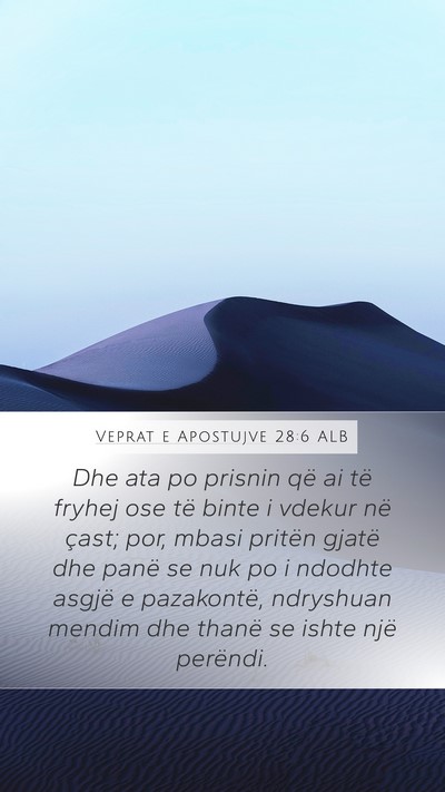 Veprat e Apostujve 28:6 ALB Bible Verse Image