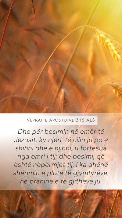 Veprat e Apostujve 3:16 ALB Bible Verse Image