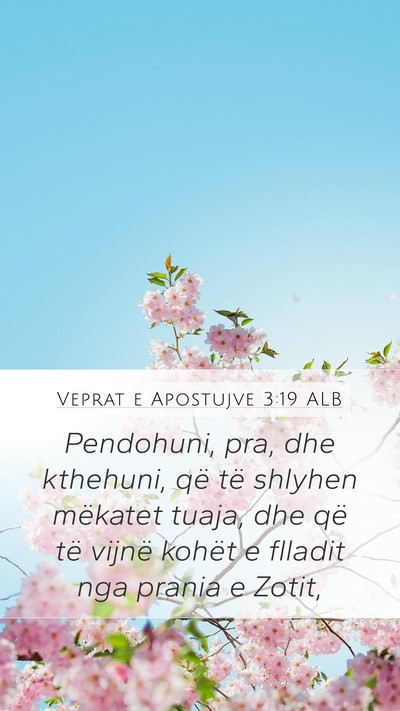 Veprat e Apostujve 3:19 ALB Bible Verse Image