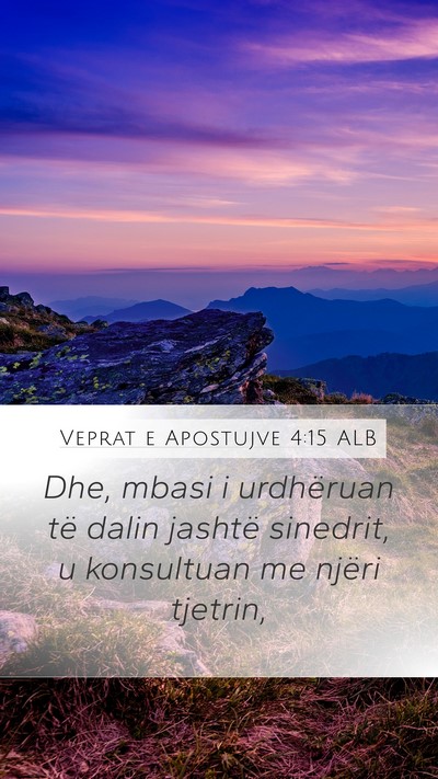 Veprat e Apostujve 4:15 ALB Bible Verse Image