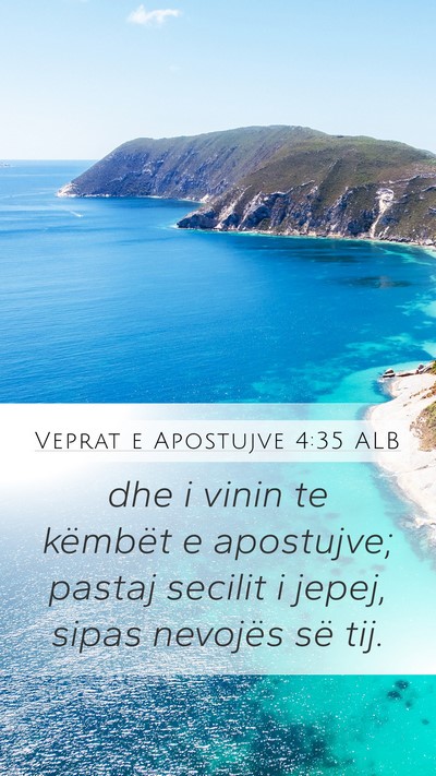 Veprat e Apostujve 4:35 ALB Bible Verse Image