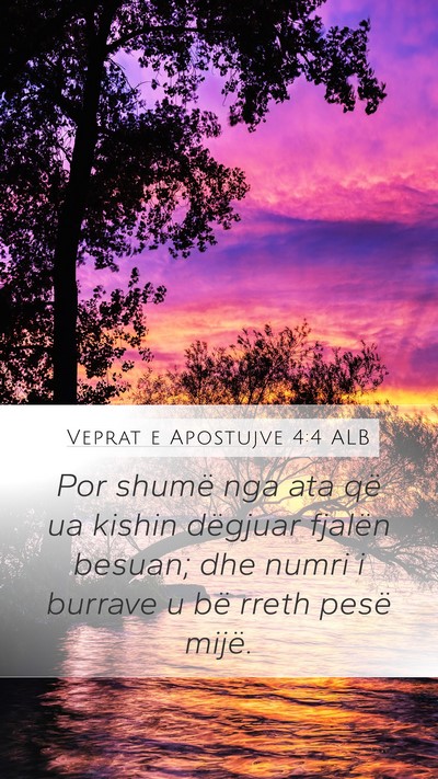 Veprat e Apostujve 4:4 ALB Bible Verse Image