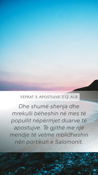 Veprat e Apostujve 5:12 ALB Bible Verse Image