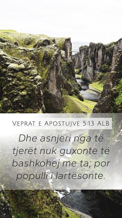 Veprat e Apostujve 5:13 ALB Bible Verse Image