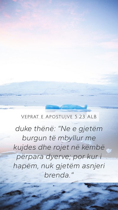 Veprat e Apostujve 5:23 ALB Bible Verse Image