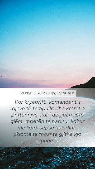 Veprat e Apostujve 5:24 ALB Bible Verse Image