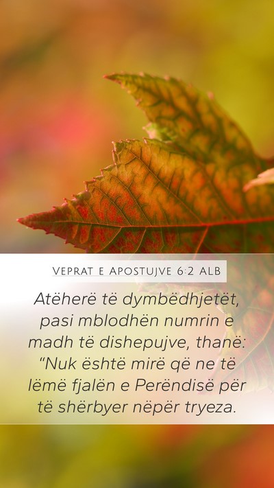 Veprat e Apostujve 6:2 ALB Bible Verse Image