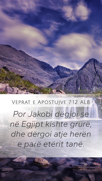 Veprat e Apostujve 7:12 ALB Bible Verse Image