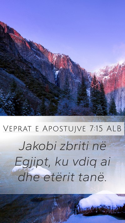 Veprat e Apostujve 7:15 ALB Bible Verse Image