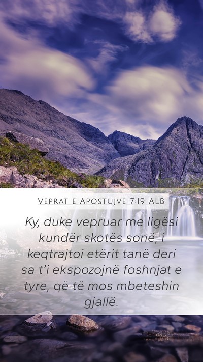 Veprat e Apostujve 7:19 ALB Bible Verse Image