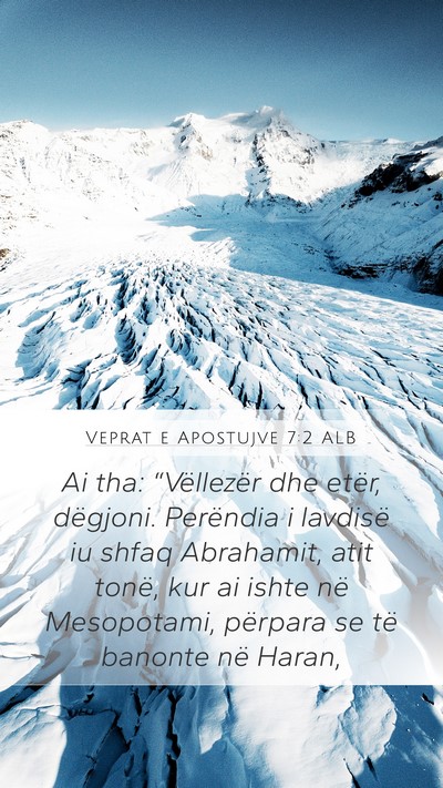 Veprat e Apostujve 7:2 ALB Bible Verse Image