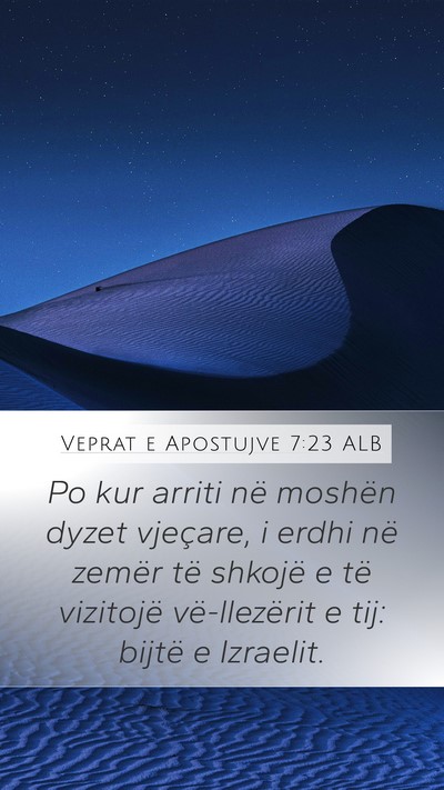 Veprat e Apostujve 7:23 ALB Bible Verse Image