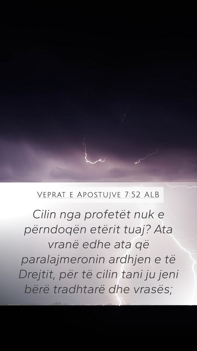 Veprat e Apostujve 7:52 ALB Bible Verse Image