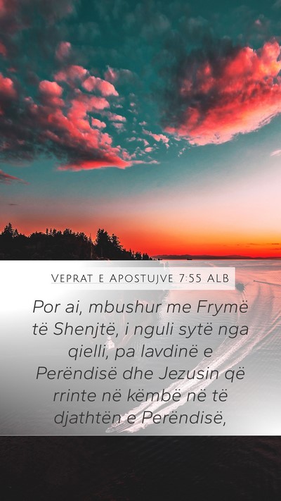 Veprat e Apostujve 7:55 ALB Bible Verse Image