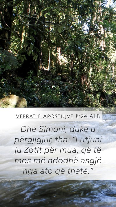 Veprat e Apostujve 8:24 ALB Bible Verse Image