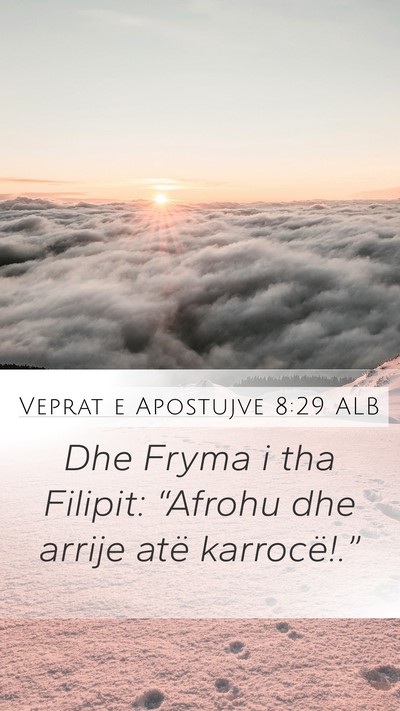 Veprat e Apostujve 8:29 ALB Bible Verse Image