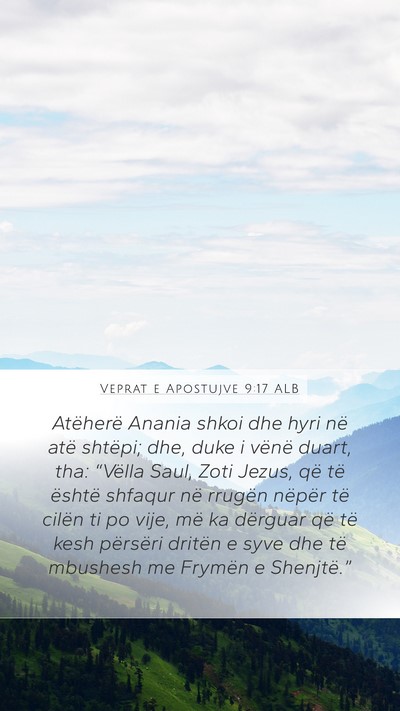 Veprat e Apostujve 9:17 ALB Bible Verse Image