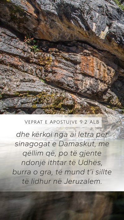 Veprat e Apostujve 9:2 ALB Bible Verse Image