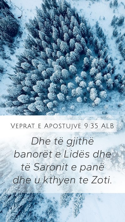 Veprat e Apostujve 9:35 ALB Bible Verse Image