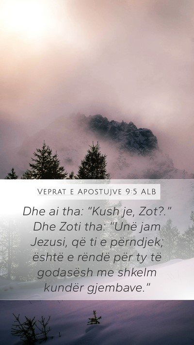Veprat e Apostujve 9:5 ALB Bible Verse Image