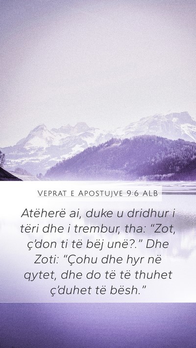 Veprat e Apostujve 9:6 ALB Bible Verse Image