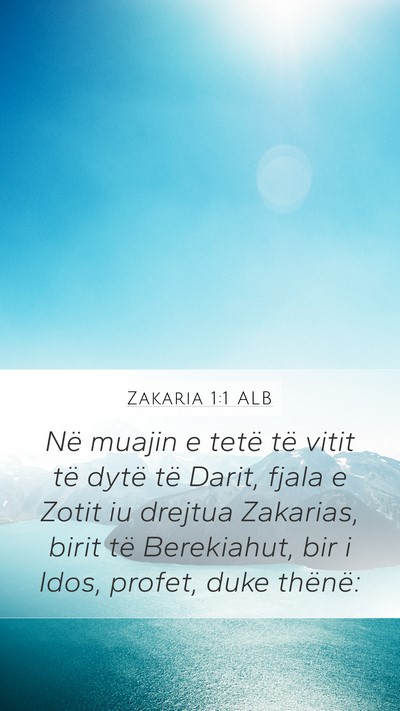 Zakaria 1:1 ALB Bible Verse Image