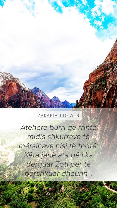 Zakaria 1:10 ALB Bible Verse Image