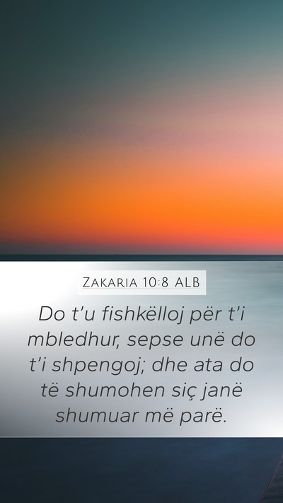 Zakaria 10:8 ALB Bible Verse Image