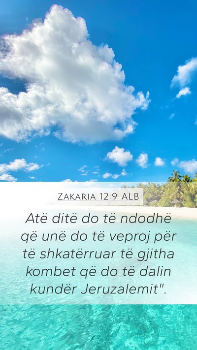 Zakaria 12:9 ALB Bible Verse Image