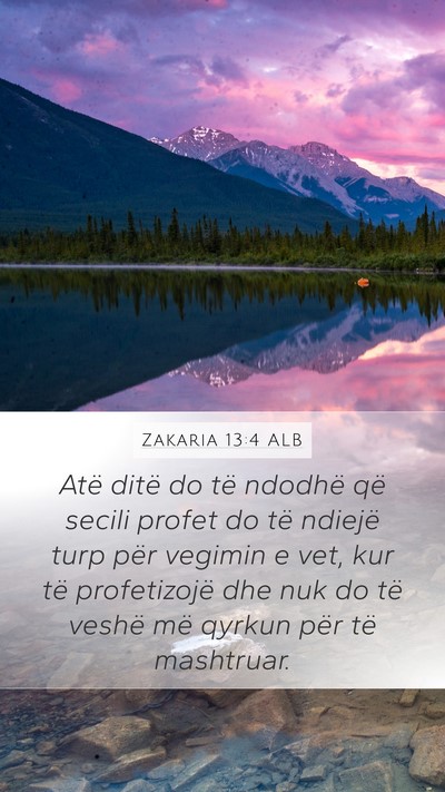 Zakaria 13:4 ALB Bible Verse Image
