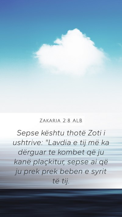 Zakaria 2:8 ALB Bible Verse Image