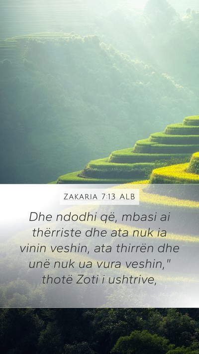 Zakaria 7:13 ALB Bible Verse Image