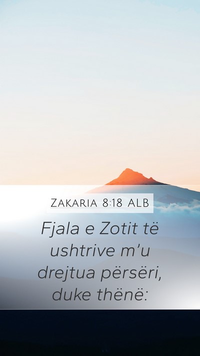 Zakaria 8:18 ALB Bible Verse Image