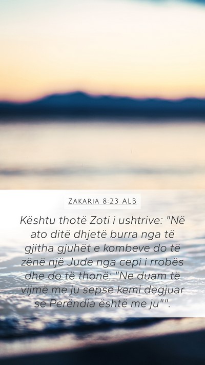 Zakaria 8:23 ALB Bible Verse Image