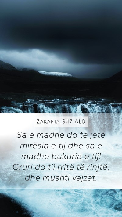 Zakaria 9:17 ALB Bible Verse Image