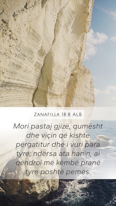 Zanafilla 18:8 ALB Mobile Phone Wallpaper - Mori pastaj gjizë, qumësht dhe viçin që - Mobile Bible Verse Wallpaper
