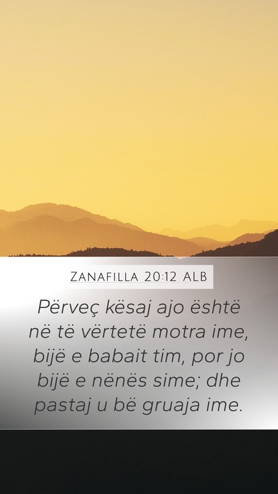 Zanafilla 20:12 ALB Bible Verse Image