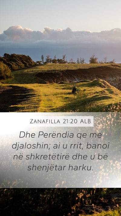 Zanafilla 21:20 ALB Mobile Phone Wallpaper - Dhe Perëndia qe me djaloshin; ai u rrit, banoi - Mobile Bible Verse Wallpaper