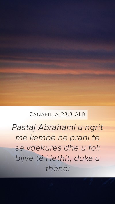 Zanafilla 23:3 ALB Bible Verse Image