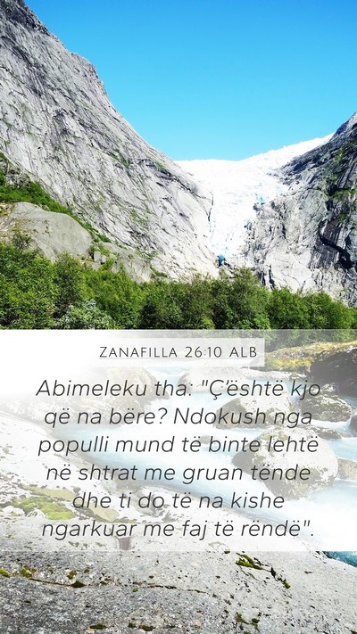 Zanafilla 26:10 ALB Bible Verse Image
