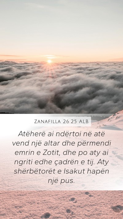 Zanafilla 26:25 ALB Bible Verse Image