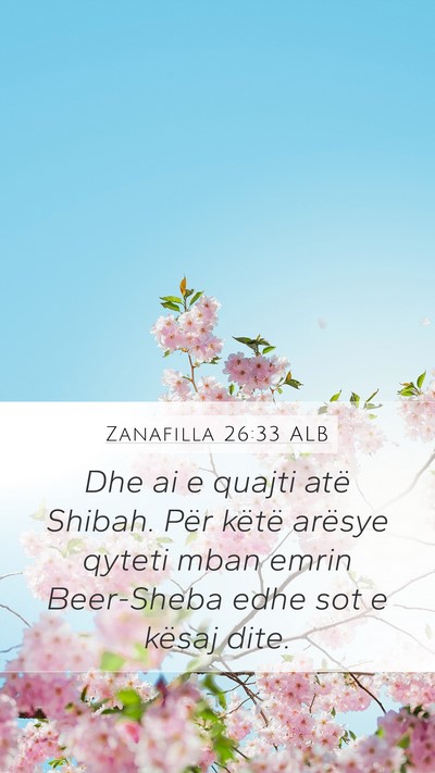 Zanafilla 26:33 ALB Bible Verse Image