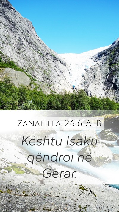 Zanafilla 26:6 ALB Bible Verse Image