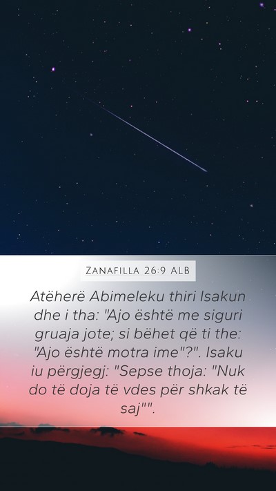 Zanafilla 26:9 ALB Bible Verse Image