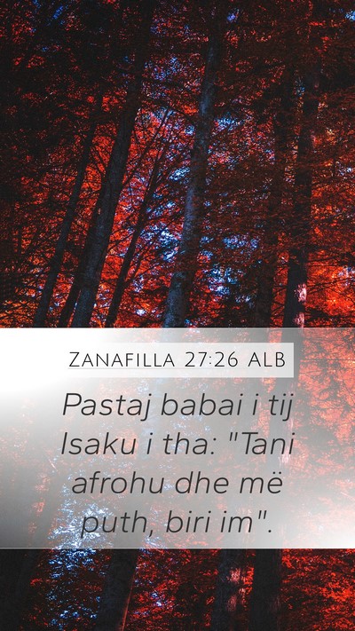 Zanafilla 27:26 ALB Bible Verse Image