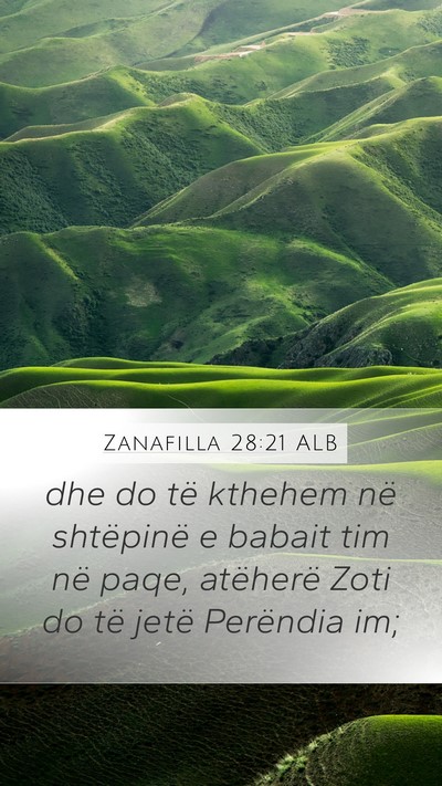 Zanafilla 28:21 ALB Bible Verse Image