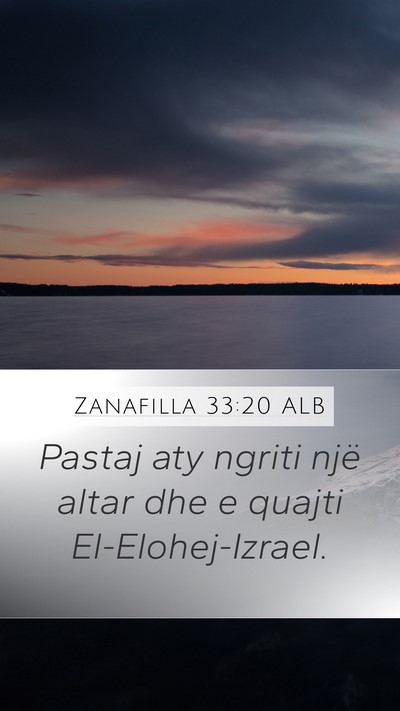 Zanafilla 33:20 ALB Bible Verse Image